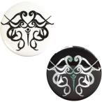 Yahoo! Yahoo!ショッピング(ヤフー ショッピング)トライバルデザイン缶バッジ 【ハート3】 ブラック 選べる2色 フックチャームタイプ