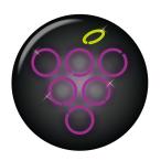 Yahoo! Yahoo!ショッピング(ヤフー ショッピング)ネオン風缶バッジ 【フルーツ-grape-】 ブラック New安全ピンタイプ