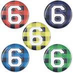 Yahoo! Yahoo!ショッピング(ヤフー ショッピング)数字缶バッジ-POP- 【6】 選べる5色 New安全ピンタイプ