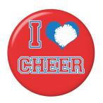 Yahoo! Yahoo!ショッピング(ヤフー ショッピング)部活缶バッジ 【チアリーディング部】 赤白青 ボールチェーンタイプ