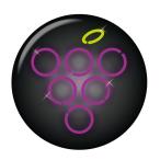 Yahoo! Yahoo!ショッピング(ヤフー ショッピング)ネオン風缶バッジ 【フルーツ-grape-】 ブラック クリップ（ピンなし）タイプ