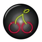 Yahoo! Yahoo!ショッピング(ヤフー ショッピング)ネオン風缶バッジ 【フルーツ-cherry-】 ブラック ミラー（鏡）タイプ