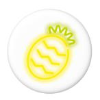 Yahoo! Yahoo!ショッピング(ヤフー ショッピング)ネオン風缶バッジ 【フルーツ-pineapple-】 ホワイト ストラップタイプ