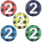 Yahoo! Yahoo!ショッピング(ヤフー ショッピング)数字缶バッジ-POP- 【2】 選べる5色 クリップ（ピンなし）タイプ