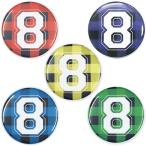 Yahoo! Yahoo!ショッピング(ヤフー ショッピング)数字缶バッジ-POP- 【8】 選べる5色 フックチャームタイプ
