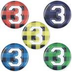 Yahoo! Yahoo!ショッピング(ヤフー ショッピング)数字缶バッジ-POP- 【3】 選べる5色 ストラップタイプ