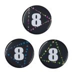 Yahoo! Yahoo!ショッピング(ヤフー ショッピング)数字缶バッジ-Triangles- 【8】 選べる3色 クリップピンタイプ