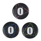 Yahoo! Yahoo!ショッピング(ヤフー ショッピング)数字缶バッジ-Triangles- 【0】 選べる3色 クリップ（ピンなし）タイプ