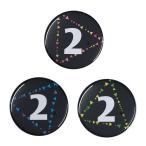 Yahoo! Yahoo!ショッピング(ヤフー ショッピング)数字缶バッジ-Triangles- 【2】 選べる3色 チャームタイプ