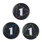 Yahoo! Yahoo!ショッピング(ヤフー ショッピング)数字缶バッジ-Triangles- 【1】 選べる3色 ヘアゴムタイプ