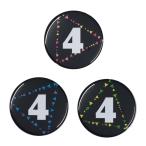 Yahoo! Yahoo!ショッピング(ヤフー ショッピング)数字缶バッジ-Triangles- 【4】 選べる3色 ストラップタイプ