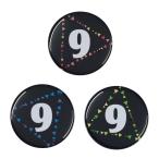 Yahoo! Yahoo!ショッピング(ヤフー ショッピング)数字缶バッジ-Triangles- 【9】 選べる3色 ボールチェーンタイプ