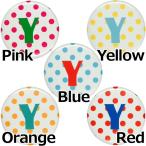 Yahoo! Yahoo!ショッピング(ヤフー ショッピング)アルファベット缶バッジ-ドット- 【Y】 栓抜きタイプ