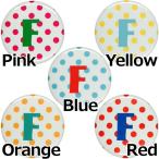 Yahoo! Yahoo!ショッピング(ヤフー ショッピング)アルファベット缶バッジ-ドット- 【F】 チャームタイプ