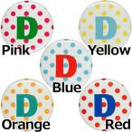 Yahoo! Yahoo!ショッピング(ヤフー ショッピング)アルファベット缶バッジ-ドット- 【D】 ストラップタイプ