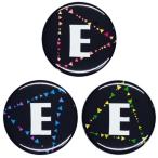 Yahoo! Yahoo!ショッピング(ヤフー ショッピング)アルファベット缶バッジ-Triangles- 【E】 選べる3色 フックピンタイプ