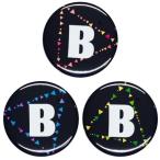 Yahoo! Yahoo!ショッピング(ヤフー ショッピング)アルファベット缶バッジ-Triangles- 【B】 選べる3色 クリップピンタイプ