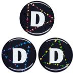 Yahoo! Yahoo!ショッピング(ヤフー ショッピング)アルファベット缶バッジ-Triangles- 【D】 選べる3色 安全ピンタイプ