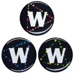 Yahoo! Yahoo!ショッピング(ヤフー ショッピング)アルファベット缶バッジ-Triangles- 【W】 選べる3色 チャームタイプ