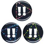 Yahoo! Yahoo!ショッピング(ヤフー ショッピング)アルファベット缶バッジ-Triangles- 【!!】 選べる3色 ストラップタイプ