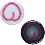 Yahoo! Yahoo!ショッピング(ヤフー ショッピング)ネオン風缶バッジ 【フルーツ-Peach-】 選べる2色 ミラー（鏡）タイプ