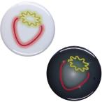 Yahoo! Yahoo!ショッピング(ヤフー ショッピング)ネオン風缶バッジ 【フルーツ-Strawberry-】 選べる2色 ストラップタイプ