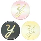 Yahoo! Yahoo!ショッピング(ヤフー ショッピング)アルファベット缶バッジ-Excellent- 【Y】 選べる3色 クリップピンタイプ
