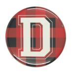 Yahoo! Yahoo!ショッピング(ヤフー ショッピング)アルファベット缶バッジ-POP- 【D】 選べる5色 クリップピンタイプ
