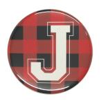 Yahoo! Yahoo!ショッピング(ヤフー ショッピング)アルファベット缶バッジ-POP- 【J】 選べる5色 キーホルダー