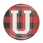 Yahoo! Yahoo!ショッピング(ヤフー ショッピング)アルファベット缶バッジ-POP- 【U】 選べる5色 バッジリール