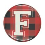 Yahoo! Yahoo!ショッピング(ヤフー ショッピング)アルファベット缶バッジ-POP- 【F】 選べる5色 ヘアゴム