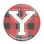 Yahoo! Yahoo!ショッピング(ヤフー ショッピング)アルファベット缶バッジ-POP- 【Y】 選べる5色 ストラップ