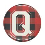 Yahoo! Yahoo!ショッピング(ヤフー ショッピング)アルファベット缶バッジ-POP- 【Q】 選べる5色 ボールチェーン