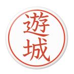 Yahoo! Yahoo!ショッピング(ヤフー ショッピング)名字はんこ缶バッジ 【遊城】 安全ピンタイプ