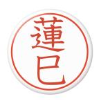 Yahoo! Yahoo!ショッピング(ヤフー ショッピング)名字はんこ缶バッジ 【蓮巳】 イヤホンジャックタイプ