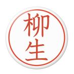 Yahoo! Yahoo!ショッピング(ヤフー ショッピング)名字はんこ缶バッジ 【柳生】 New安全ピンタイプ