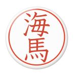 Yahoo! Yahoo!ショッピング(ヤフー ショッピング)名字はんこ缶バッジ 【海馬】 ボールチェーンタイプ