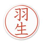 Yahoo! Yahoo!ショッピング(ヤフー ショッピング)名字はんこ缶バッジ 【羽生】 キーホルダータイプ