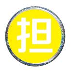 Yahoo! Yahoo!ショッピング(ヤフー ショッピング)担当カラー缶バッジ 【黄色（ラメあり）】 New安全ピンタイプ