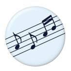 Yahoo! Yahoo!ショッピング(ヤフー ショッピング)音符缶バッジ 【青】 チャームタイプ