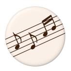 Yahoo! Yahoo!ショッピング(ヤフー ショッピング)音符缶バッジ 【茶】 ボタンタイプ