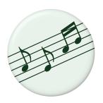 Yahoo! Yahoo!ショッピング(ヤフー ショッピング)音符缶バッジ 【緑】 ボタンタイプ