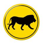 Yahoo! Yahoo!ショッピング(ヤフー ショッピング)標識缶バッジ 【ライオン】 フックピンタイプ