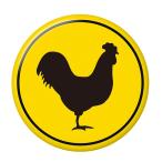 Yahoo! Yahoo!ショッピング(ヤフー ショッピング)標識缶バッジ 【ニワトリ】 ヘアゴムタイプ