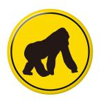 Yahoo! Yahoo!ショッピング(ヤフー ショッピング)標識缶バッジ 【ゴリラ】 クリップ（ピンなし）タイプ