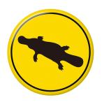 Yahoo! Yahoo!ショッピング(ヤフー ショッピング)標識缶バッジ 【カモノハシ】 ボタンタイプ