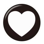 Yahoo! Yahoo!ショッピング(ヤフー ショッピング)デコハート缶バッジ 【無地ブラック】 フックピンタイプ