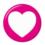 Yahoo! Yahoo!ショッピング(ヤフー ショッピング)デコハート缶バッジ 【無地ピンク】 クリップ（ピンなし）タイプ