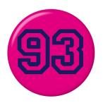 Yahoo! Yahoo!ショッピング(ヤフー ショッピング)背番号缶バッジ 【93】 ピンク フックピンタイプ