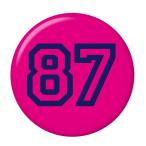 Yahoo! Yahoo!ショッピング(ヤフー ショッピング)背番号缶バッジ 【87】 ピンク 安全ピンタイプ
